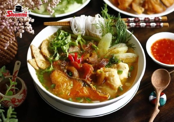 Bún chả cá chiên