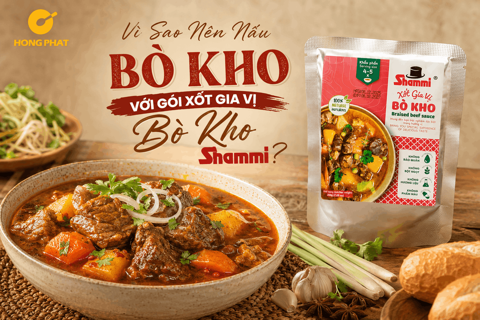 Vì sao nên nấu bò kho với xốt gia vị bò kho
